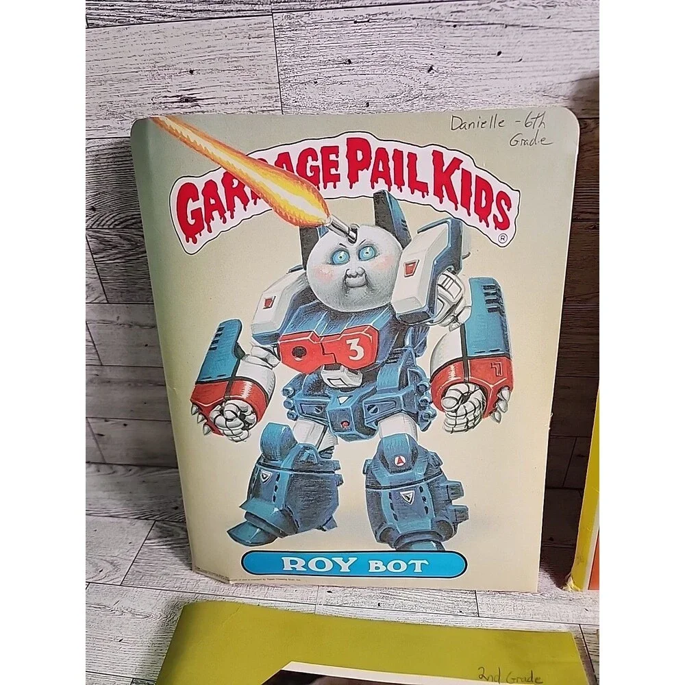 Vintage 1980s School Folder Lot Garbage Pail Kids Pacman Topps Midway Portfolio